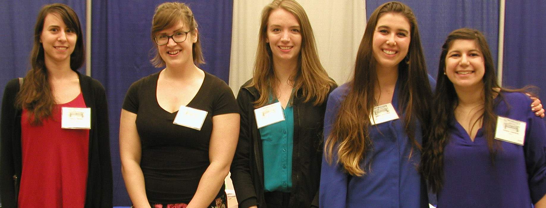 Group of students posing for a picture at career expo