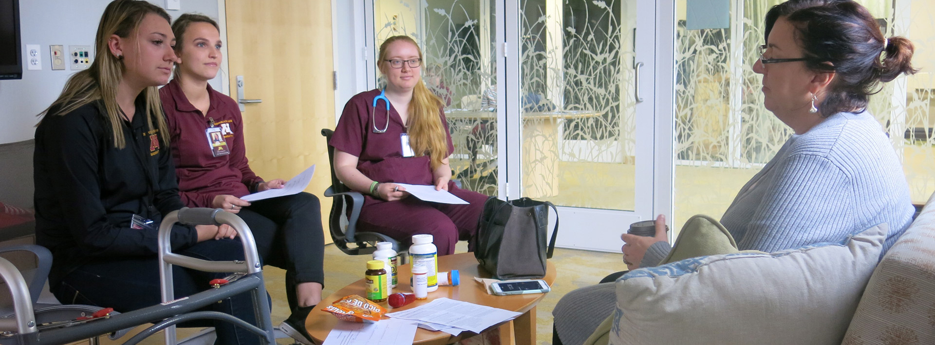 OT students with a Patient