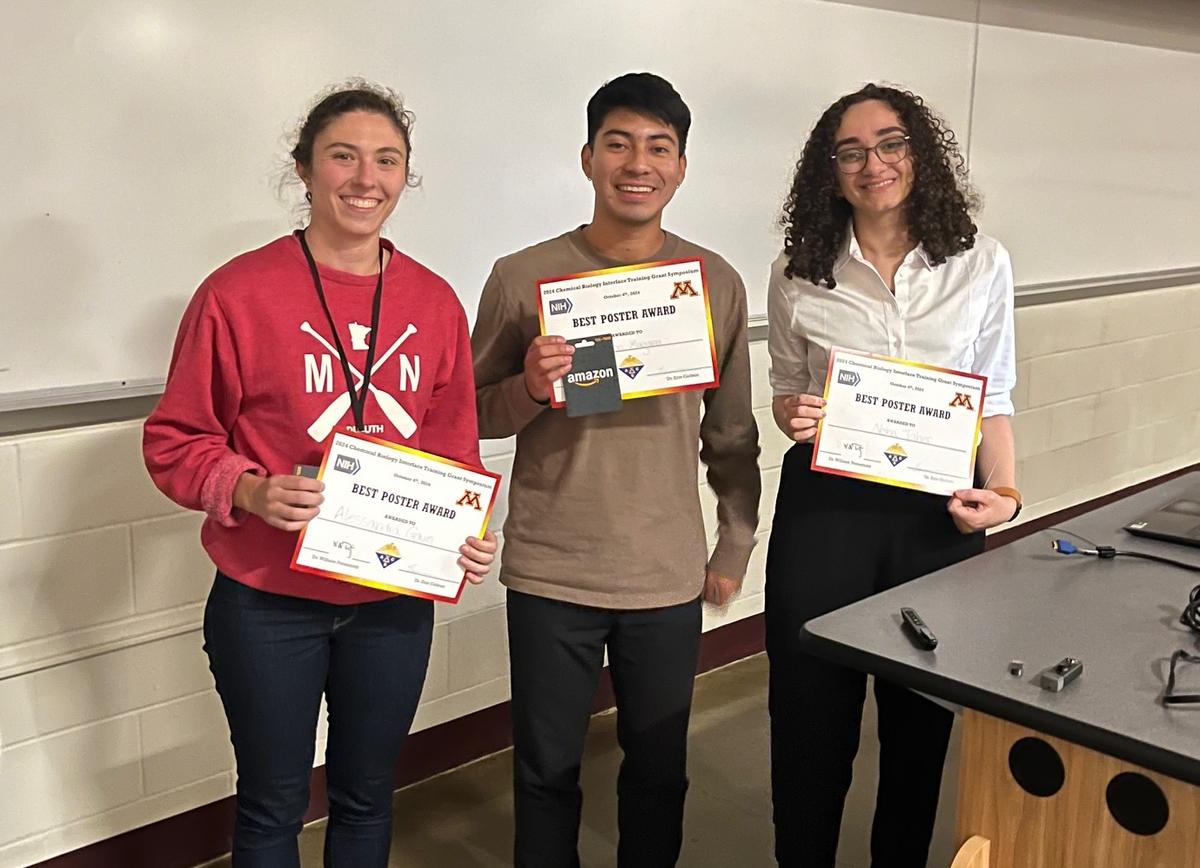 The three CBTIG poster award winners