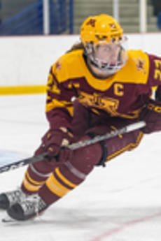 Abby Boreen playing hockey